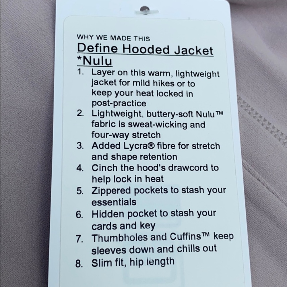 Lululemon hooded define jacket *nulu - Picture 5 of 5
